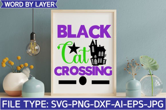 Black Cat Crossing Svg Review for Embroidery Projects