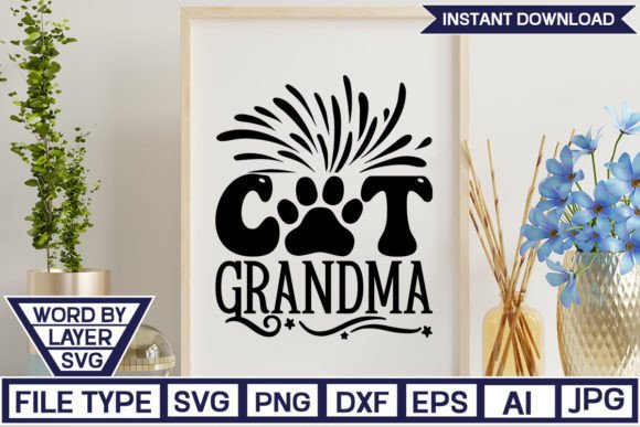 Cat Grandma SVG Cut File Review