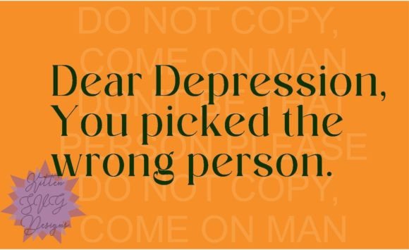 Dear Depression Embroidery Design Review