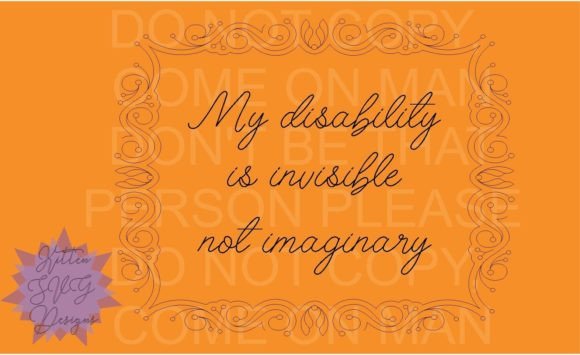 Disability is Invisible Not Imaginary Embroidery Review