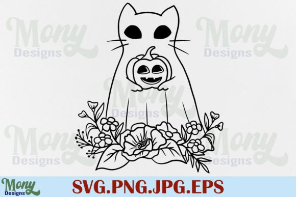 Floral Ghost Cat Halloween SVG Review