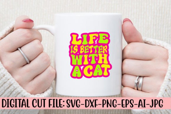 Life is Better with a Cat Retro SVG Review