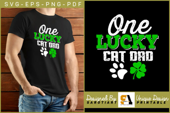 St. Patrick's Day One Lucky Cat Dad SVG Review