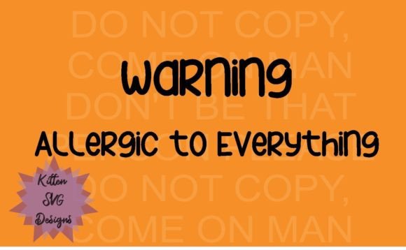 Warning Allergic to Everything Embroidery Review