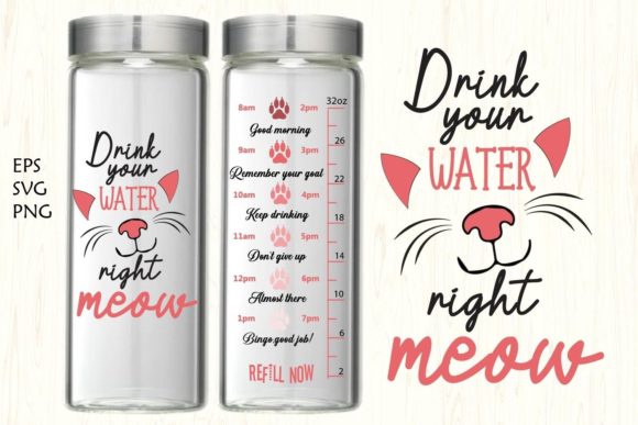 Water Tracker SVG for Embroidery Projects