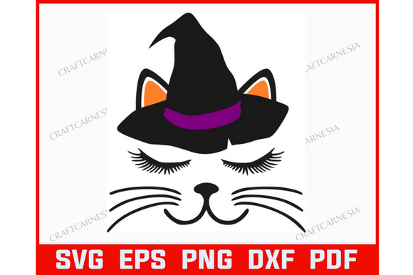 Witch Cat Head Cute Cat SVG Design Review